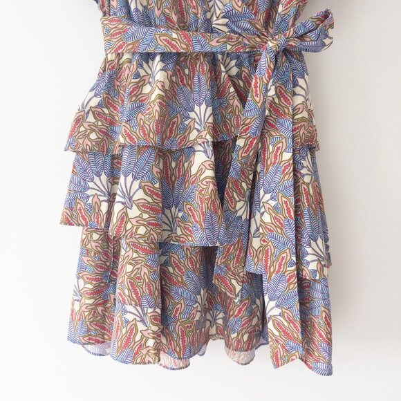 Marie Oliver Fiona Tiered Dress Pacific Palm, Size M 100% Cotton - Picture 9 of 10